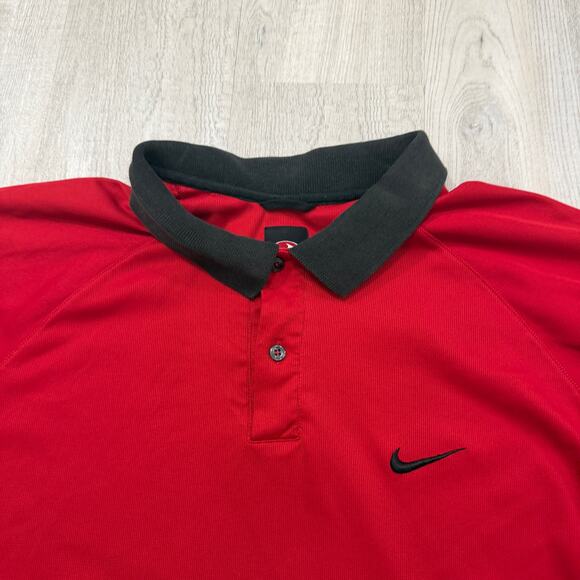 Vintage Nike Tiger Woods Polo Shirt Men's Extra Large XL Red Golfing Golf y2k - Picture 3 of 9